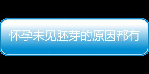 怀孕未见胚芽的原因都有什么